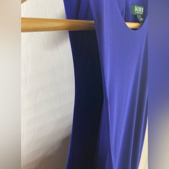 Lauren Ralph Lauren size 6 purple sleevess round neck shift dress short pullover - Picture 4 of 7